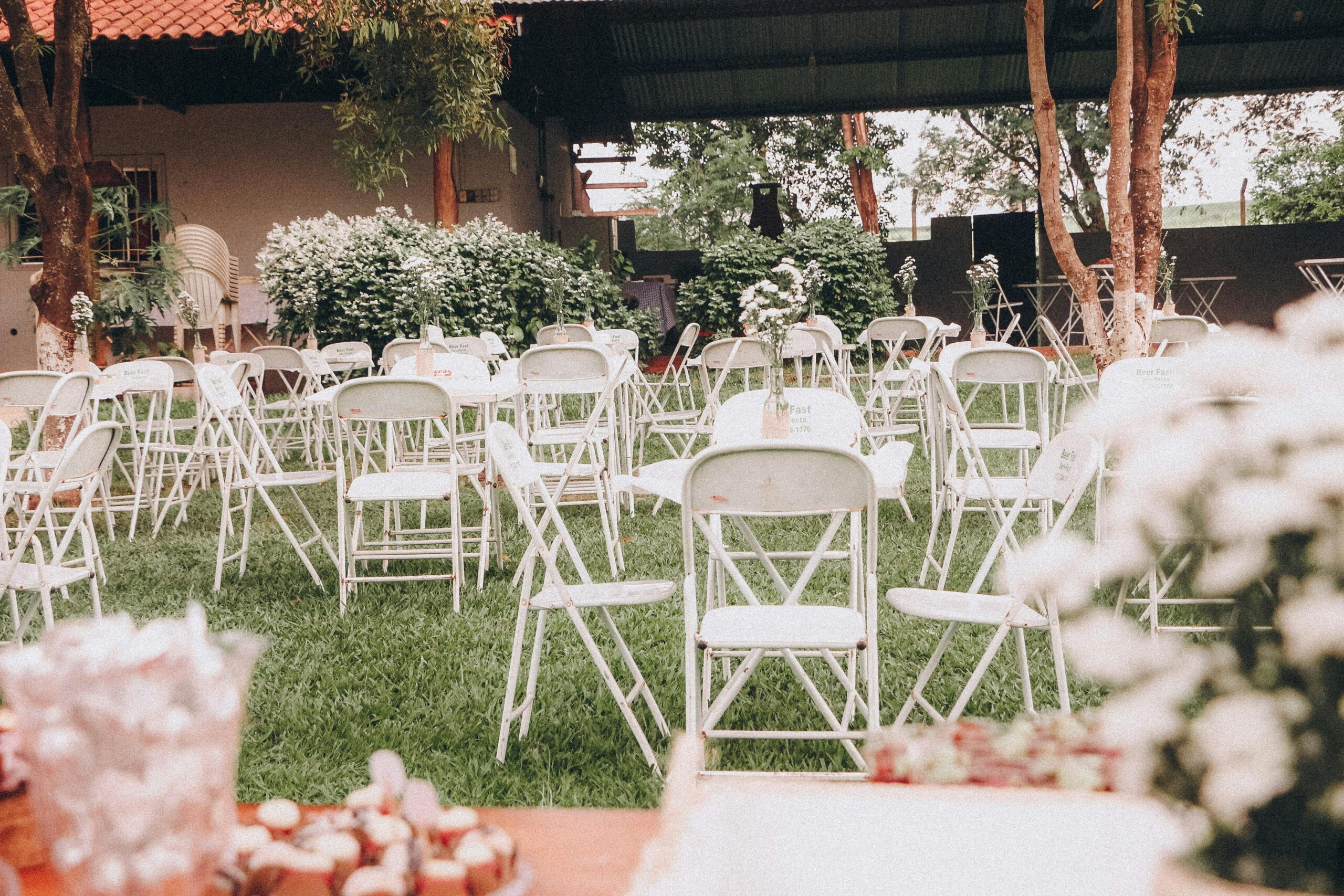 Folding Chairs (White & Black)